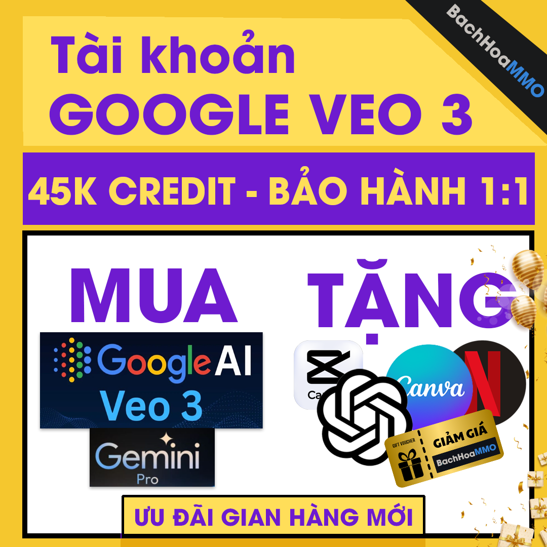 Tài khoản VEO 3 - Gemini 1 tháng - Giá rẻ