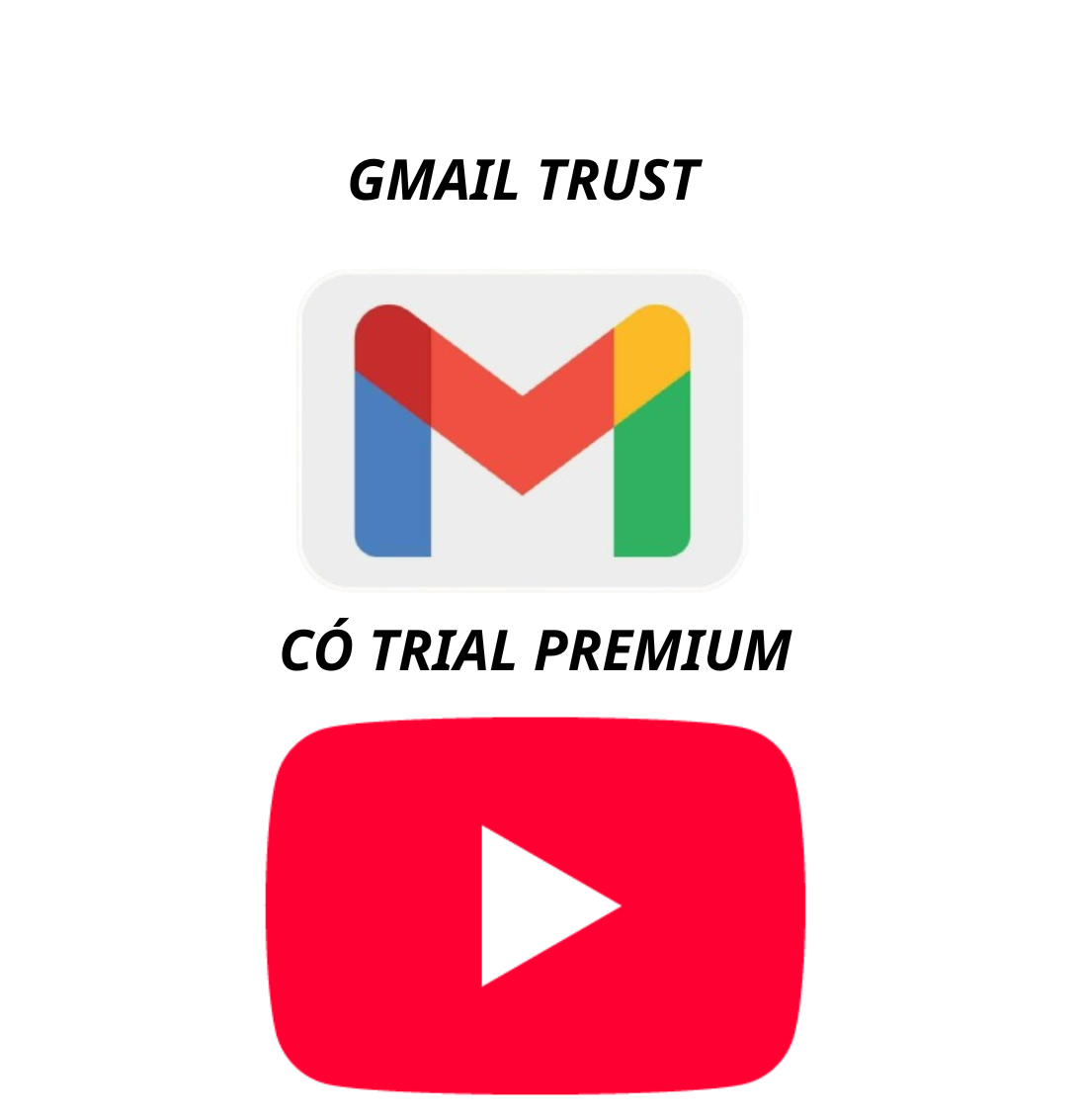 Gmail VIệt reg tay - Chưa qua dịch vụ (có TRIAL Youtube Premium)