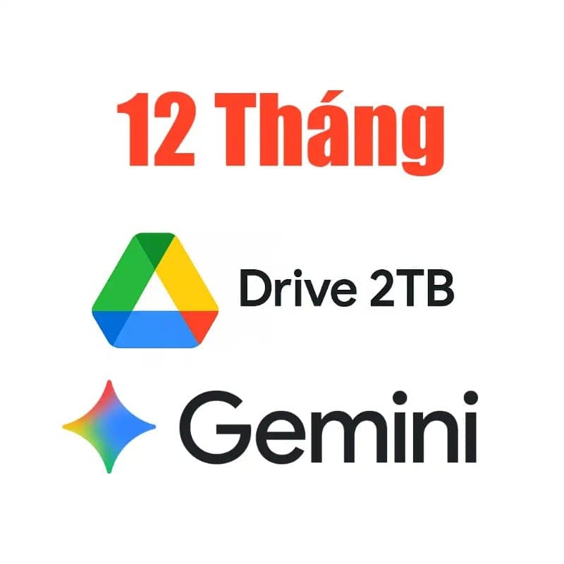Google One 2TB + Gemini PRO 12 Tháng | Lưu Trữ Mạnh Mẽ + Video AI Chính Hãng